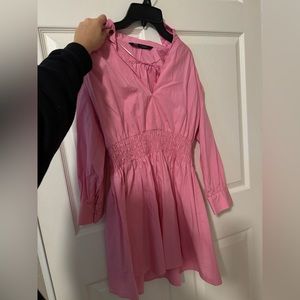 Zara Pink Collared Short Dress